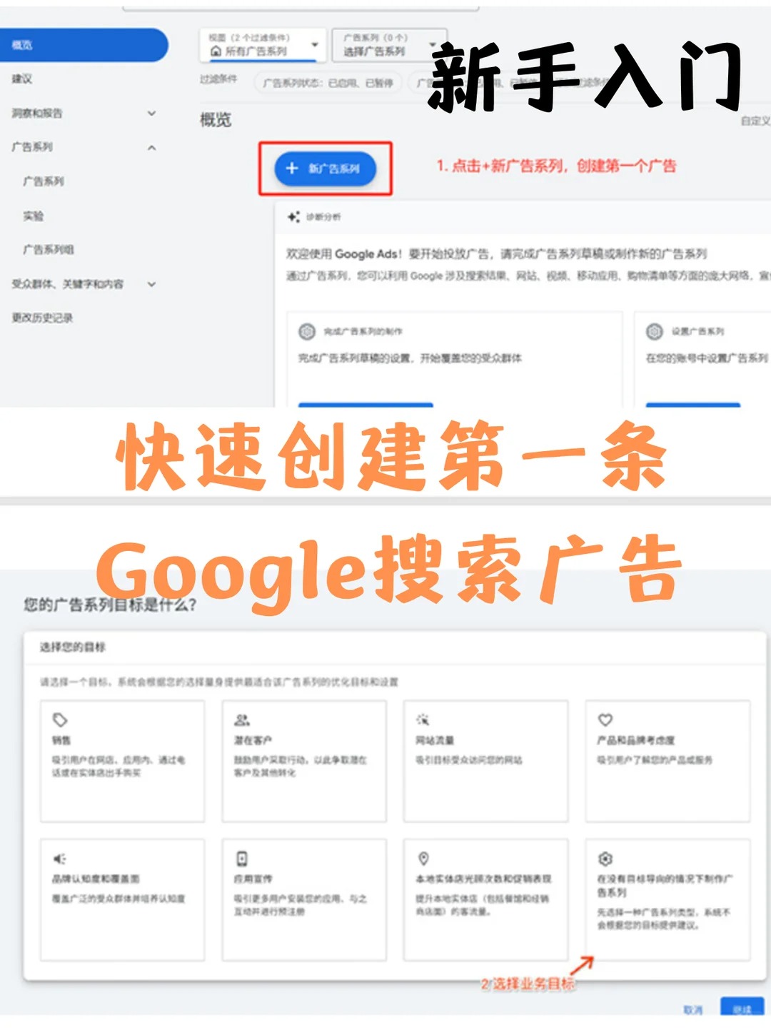 新手创建Google搜索广告封面